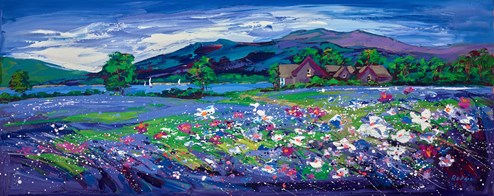 On The Bonny Banks, Trossachs by Lynn Rodgie - Original Painting on Stretched Canvas